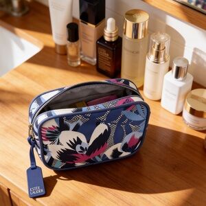 Estee Lauder Estée Lauder Santorini Kitty McCall Blue Abstract Makeup Bag